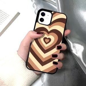 Brown heart case for all iPhone size